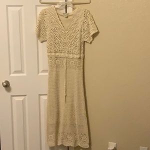 Seventh Avenue cream crochet dress
